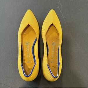 Rothy's Women's Yellow pointed toe Flats size 7